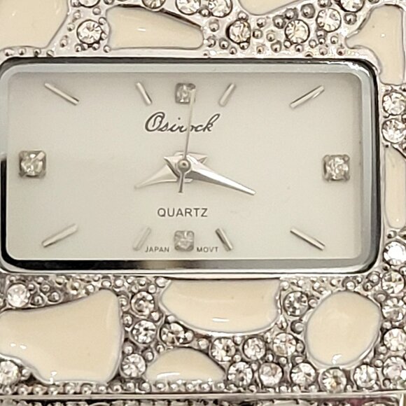 OSIROCK Sequin White Sparkly Cuff Bangle Watch - Picture 3 of 15